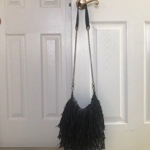Steve Madden Black Fringe crossbody bag